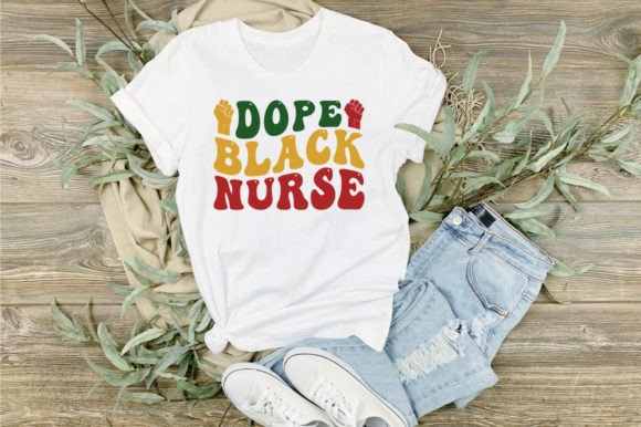 Dope Black Nurse Retro Wavy SVG T-shirt Graphics