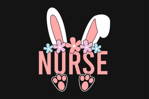 Nurse Easter Bunny SVG T-Shirt Designs
