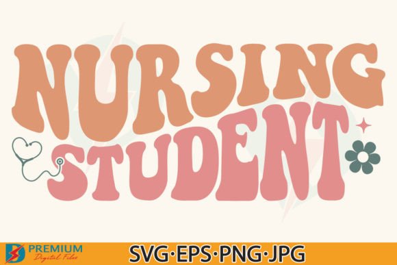 Nursing Student SVG PNG, Retro Nurse Graphics
