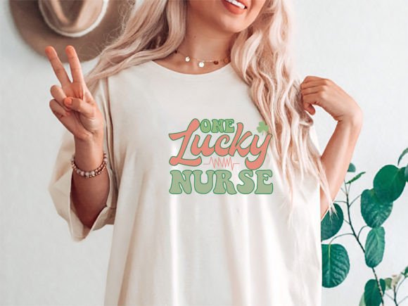 One Lucky Nurse Retro T-shirt Graphics