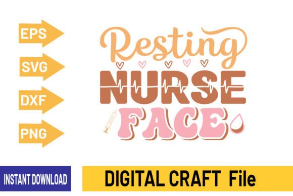 Resting Nurse Face-SVG Design Graphics