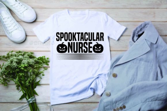 Spooktacular Nurse Halloween Svg Design: Graphics for T-Shirt Designs